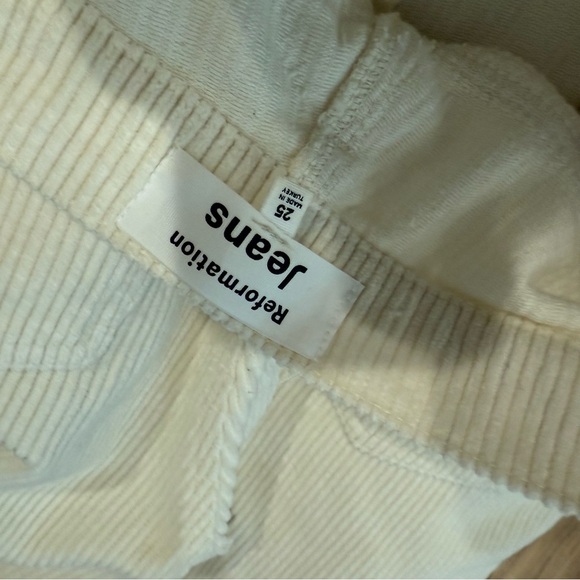 Reformation Cynthia Button Fly High Rise Straight Corduroy Pants - Picture 12 of 12